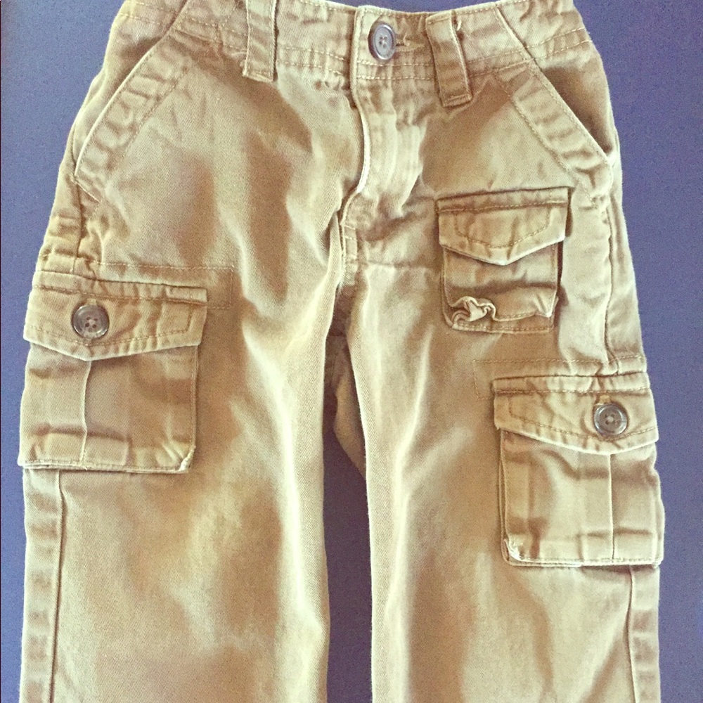 OLD NAVY BOYS BROWN CARGO PANT SZ 12-18 MONTHS!!!!